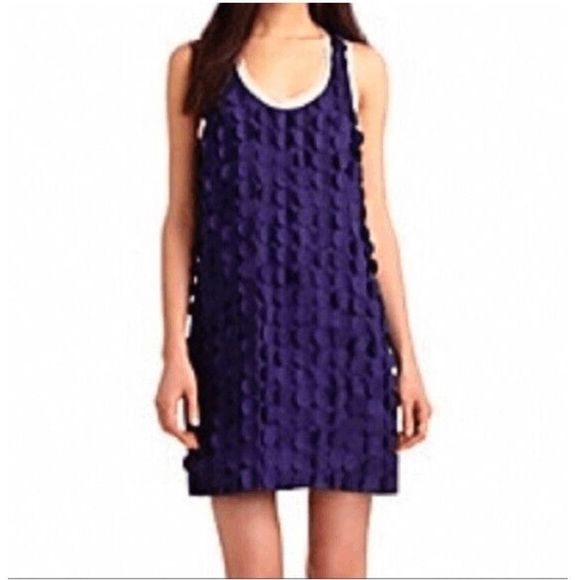 Anthropologie Ali Ro Circle Dot Applique Racerback Dress Purple, Sz 2, MP $265 - Picture 1 of 11